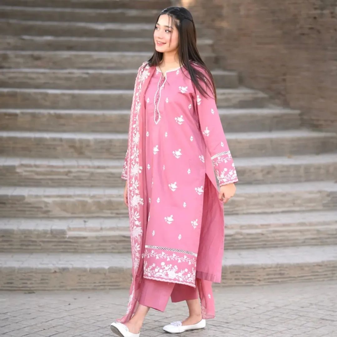 Blush 3pc Embroidered