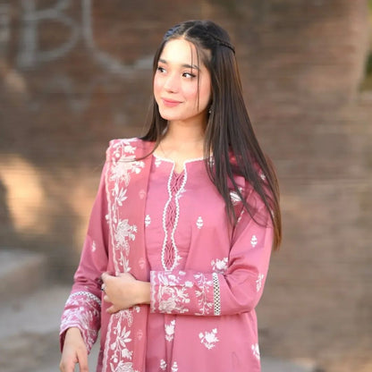 Blush 3pc Embroidered