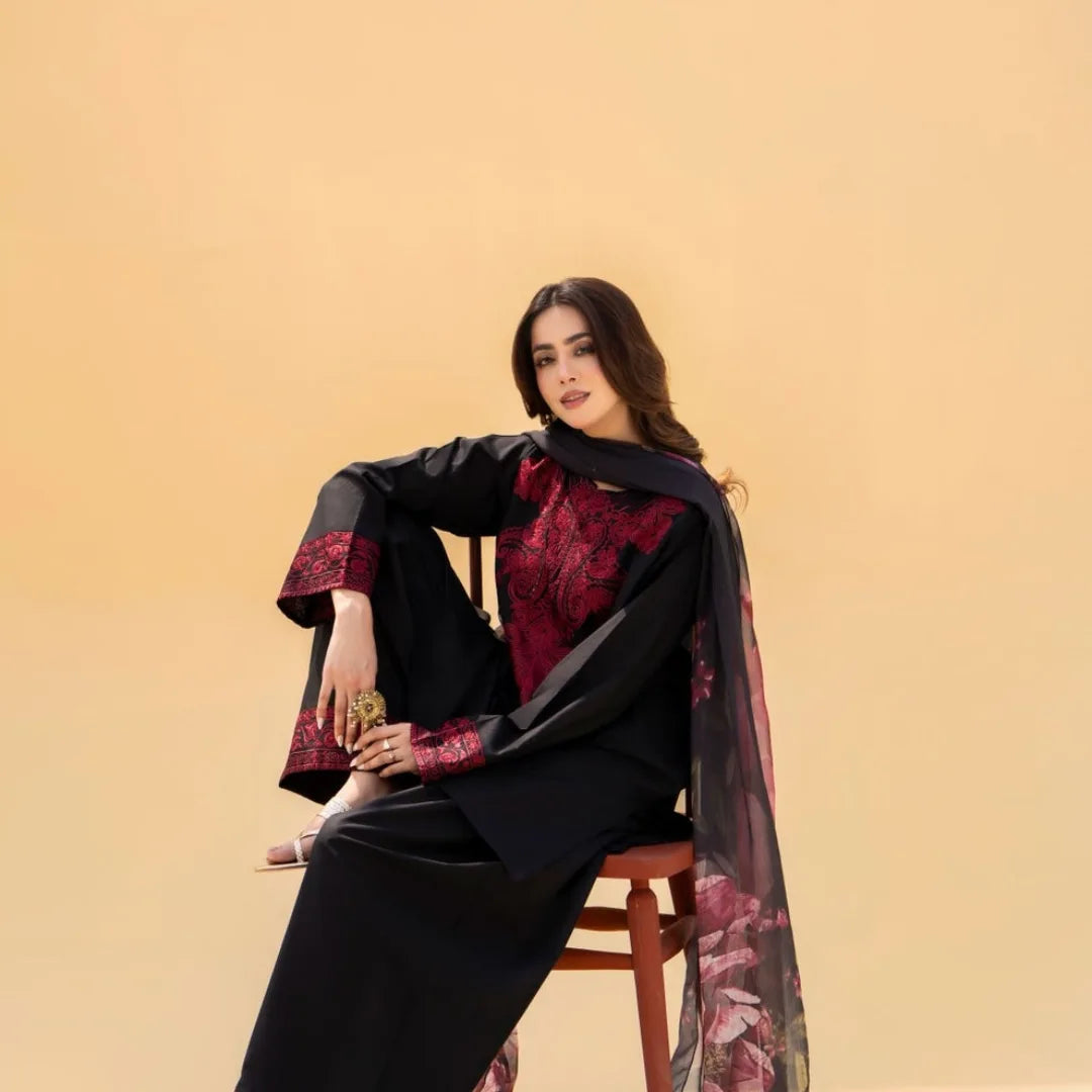 Winter stuff 
Zaroon Embroidery 3 piece