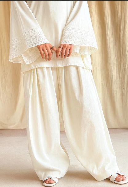 White Diamond Embroidered 3pcs